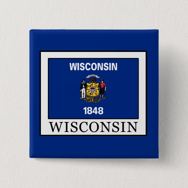 Wisconsin 15 Cm Square Badge (Front)