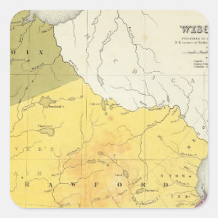 Wisconsin 4 square sticker