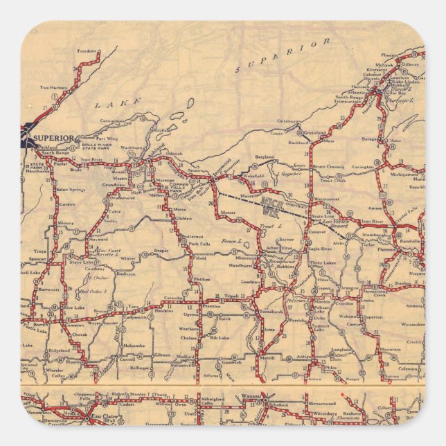 Wisconsin 6 square sticker (Front)