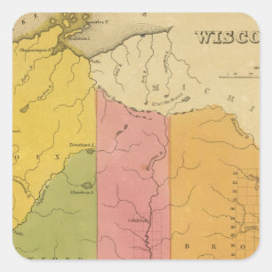 Wisconsin 7 square sticker