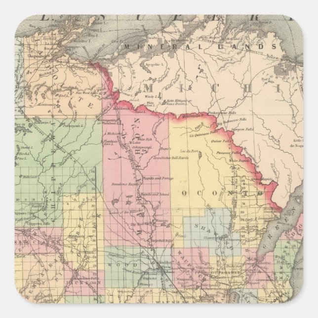 Wisconsin 7 square sticker (Front)