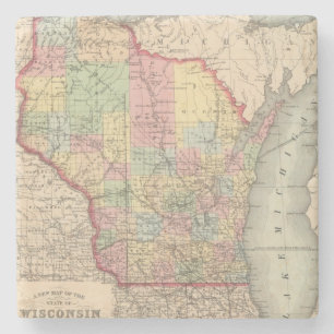 Wisconsin 7 stone coaster