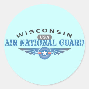 Wisconsin Air National Guard Classic Round Sticker