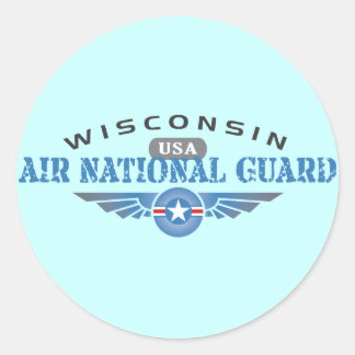 Wisconsin Air National Guard Classic Round Sticker