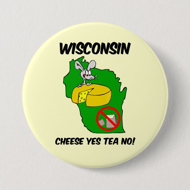 Wisconsin anti tea party 7.5 cm round badge (Front)