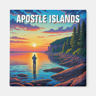 Wisconsin Apostle Islands Sunset Magnet