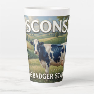 Wisconsin Badger State Farm Travel Gift Latte Mug