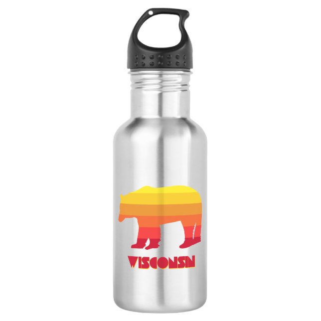 Wisconsin Bear 532 Ml Water Bottle (Front)