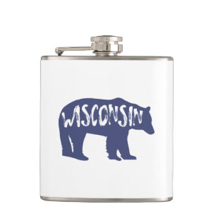 Wisconsin Bear Hip Flask
