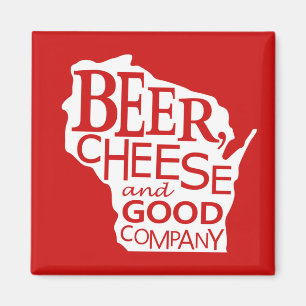 Wisconsin Beer Cheese & Good Company in Red White Magnet