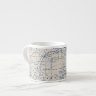 Wisconsin Bicycle Road Map 2 Espresso Cup