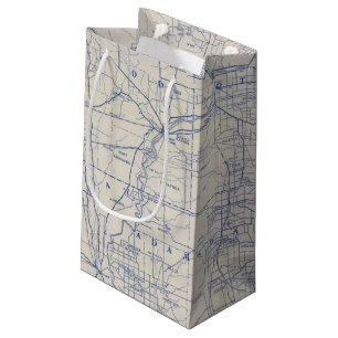 Wisconsin Bicycle Road Map 2 Small Gift Bag