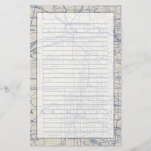 Wisconsin Bicycle Road Map 2 Stationery