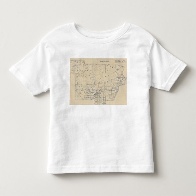Wisconsin Bicycle Road Map 5 Toddler T-Shirt (Front)