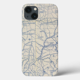 Wisconsin Bicycle Road Map 6 iPhone 13 Case