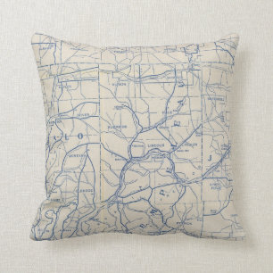 Wisconsin Bicycle Road Map 6 Cushion