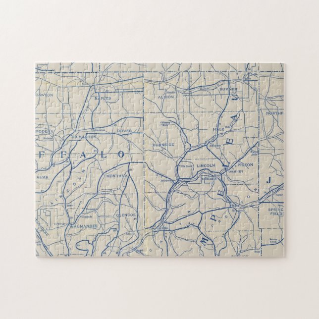 Wisconsin Bicycle Road Map 6 Jigsaw Puzzle (Horizontal)