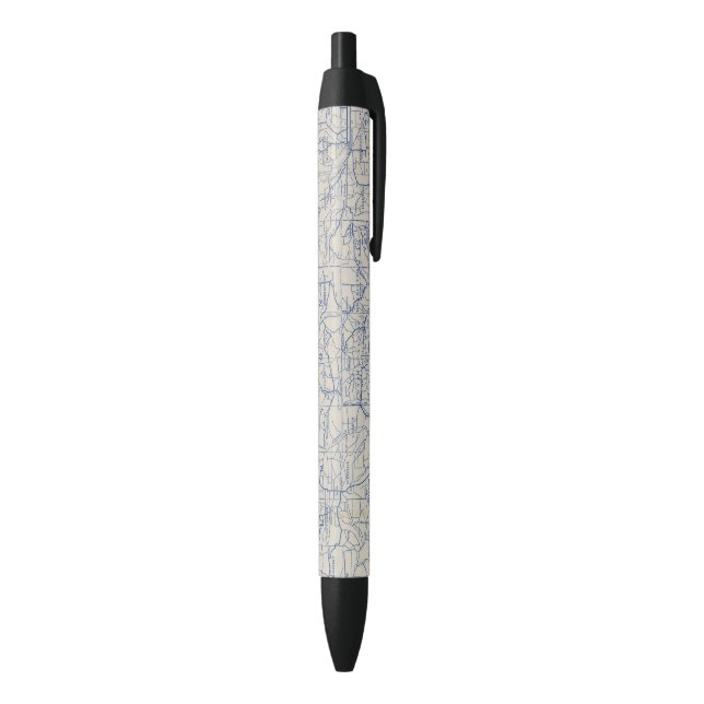 Wisconsin Bicycle Road Map Black Ink Pen (Bottom (Vertical))
