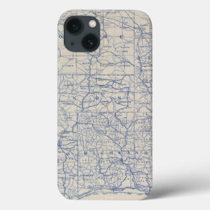 Wisconsin Bicycle Road Map iPhone 13 Case