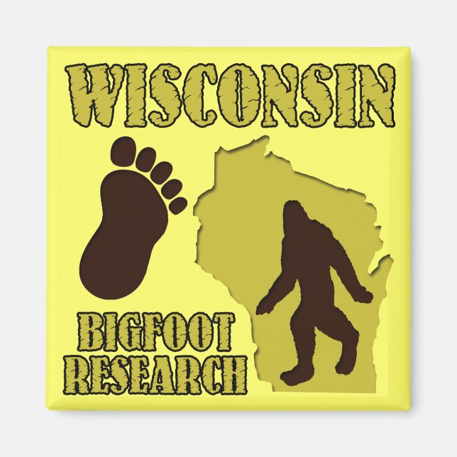 Wisconsin Bigfoot Research Magnet (Front)