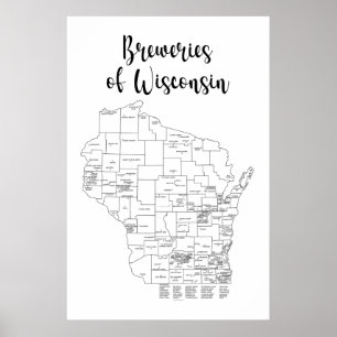 Wisconsin Brewery Themed Poster