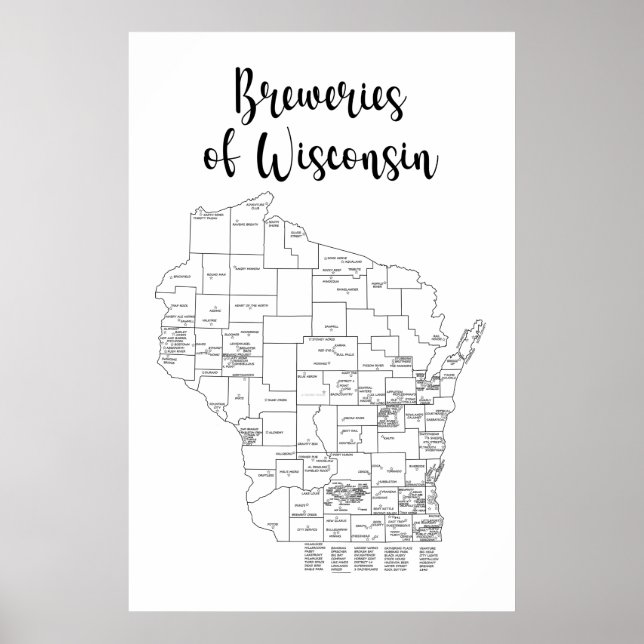 Wisconsin Brewery Themed Poster (Front)