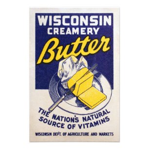 Wisconsin Butter Stamp Poster