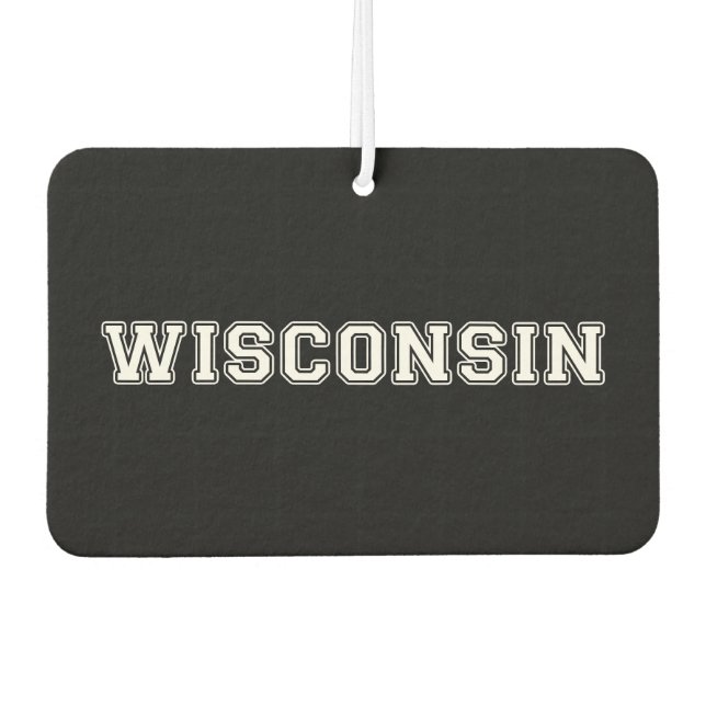 Wisconsin Car Air Freshener (Front)