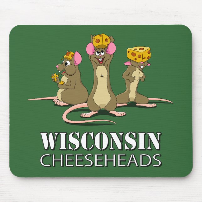 Wisconsin Cheesehead Mice Mouse Pad (Front)