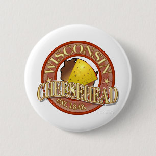 Wisconsin Cheesehead Seal 6 Cm Round Badge