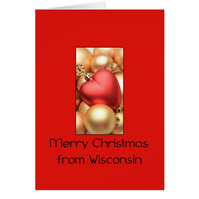 Wisconsin   Christmas Card, state specific (Front)