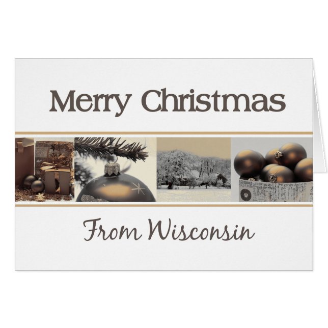 Wisconsin   Christmas Card, state specific (Front Horizontal)