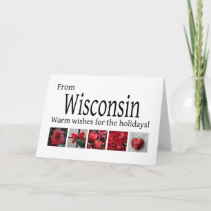 Wisconsin   Christmas Card, state specific Holiday Card