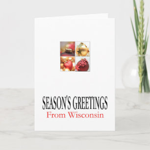 Wisconsin   Christmas Card, state specific Holiday Card