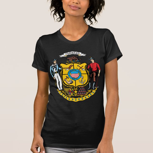 Wisconsin Coat of Arms T-Shirt (Front)