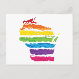 wisconsin colour strokes postcard