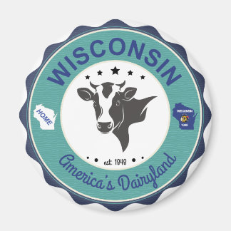 Wisconsin Dairyland Badge Magnet