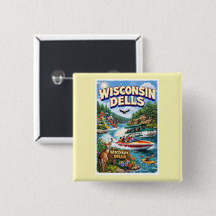 Wisconsin Dells Adventure – Waterparks and Ducks 15 Cm Square Badge