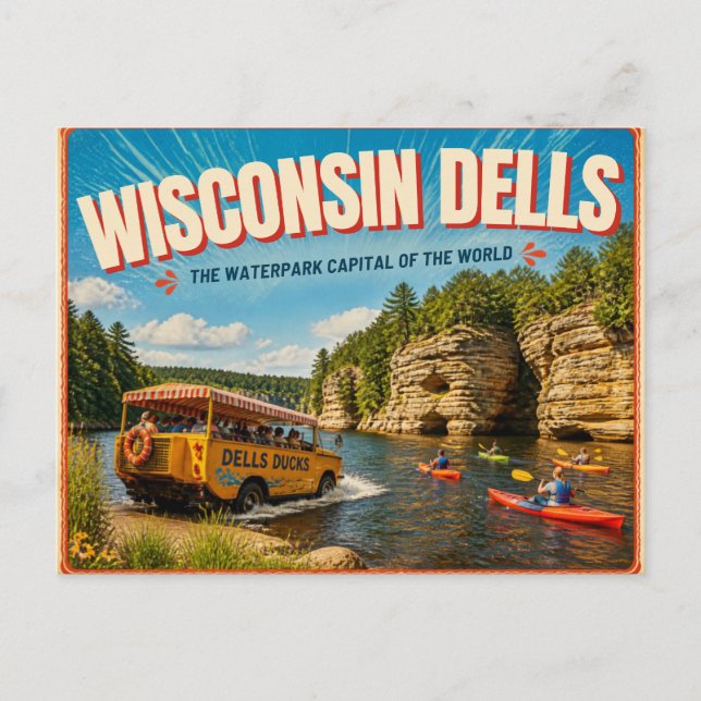 Wisconsin Dells Ducks Wisconsin Postcard (Front)