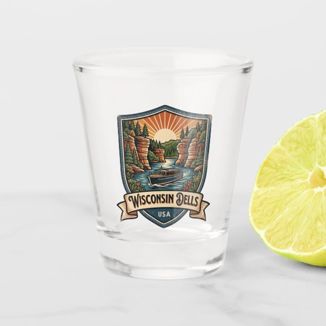 Wisconsin Dells USA Shot Glass (Front)