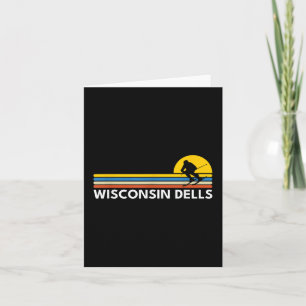 Wisconsin Dells Vintage Retro Souvenirs Skiing T-s Card
