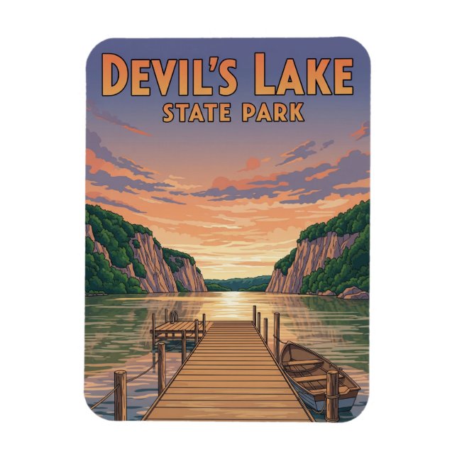 Wisconsin Devil's Lake State Park Travel Magnet (Vertical)