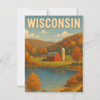 Wisconsin Farms Postcard