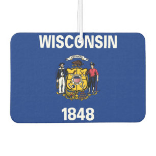 Wisconsin flag car air freshener