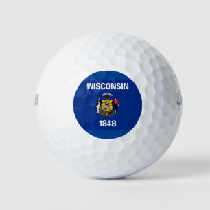 WISCONSIN FLAG GOLF BALLS