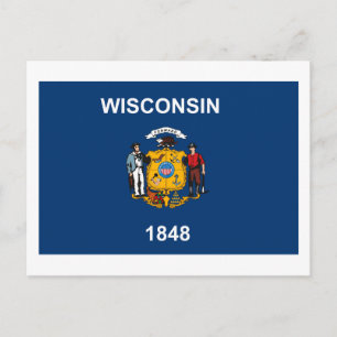 Wisconsin Flag Postcard