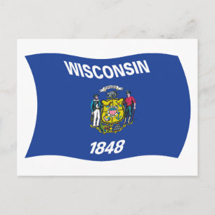 Wisconsin Flag Postcard
