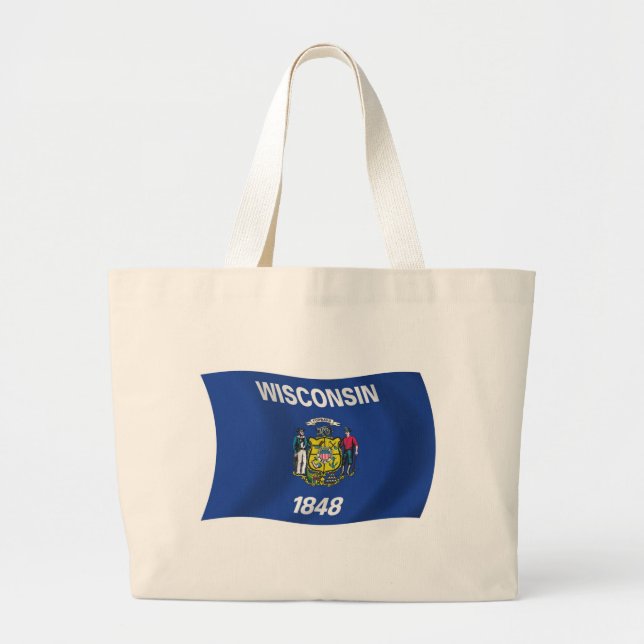 Wisconsin Flag Tote Bag (Front)