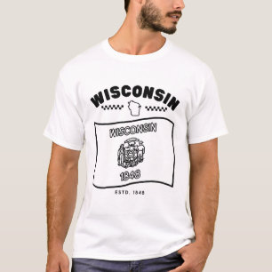 Wisconsin flag USA T-Shirt