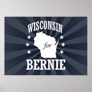 WISCONSIN FOR BERNIE SANDERS POSTER